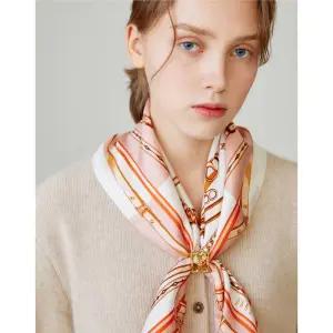 [백화점 정품] 닥스 ACC [SILK100]핑크 DD체인 스카프 링 세트 DCSC4F702