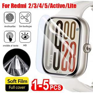 [호환품]Redmi Watch 3 4 5 용 1-10pcs 하이드로 겔 필름 Active Lite HD 커버 투명 화면 보호기 소프트