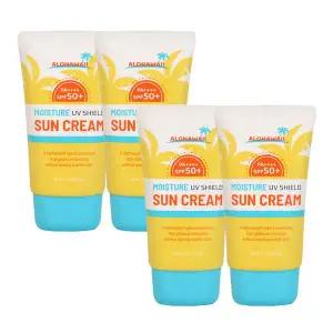 스킨케어 (4개)알로하와이 UV쉴드 모이스처 선크림 60ml SPF50윤기 생기 보습 PA윤기 보습윤기 /백탁없는