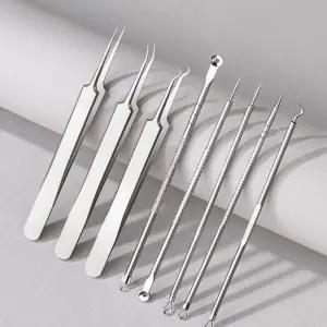 뾰루지 블랙헤드 바늘 핀셋 8종 제거기 압출기 미용