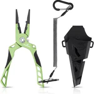 가위 라인 커터가 장착된 카스트킹 길라 7.5인치 낚시 플라이어 항공기 등급 알루미늄 장비 염수 저항 도구