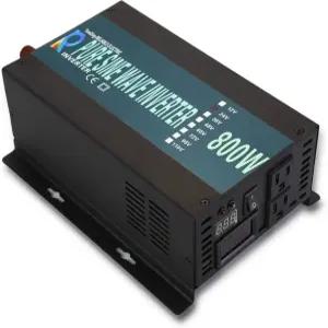 WZRELB 800W 12V 120V 순수 사인파 파워 인버터 DC-AC 시스템 카