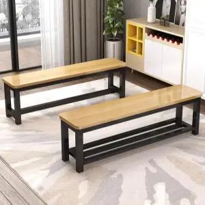 철제 긴의자 벤치 현관 인테리어 심플 우드