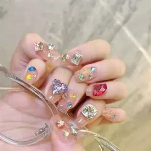 네일아트 유리알 우루 대용량 풀스톤 세트 7종 언포스 파츠 웨딩 투명스 얼음스 네스 우루스