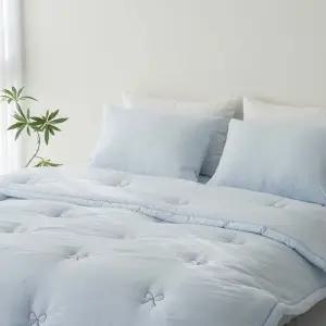 바닐라 차렵 퀸 Q 세트 블루 사계절 이불 침구 (WFJ5QA7)