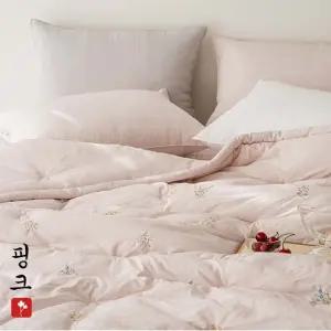 꽃드리 스프레드 싱글 S 세트 핑크 차렵 이불 침대 패드 침구 (WFJ5Q9P)