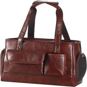 조홈빈 반려견 캐리어 지갑 패션 가죽 반려동물 가방 항공사 승인 소프트 사이드 고양이 여행용 토트백