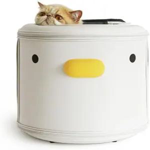 PURROOM 고양이 캐리어 백팩 소형견을 위한 반려동물 귀여운 디자인. 상부 커버 및 측면 통풍 소프트 메시