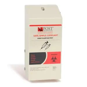 포스트 - 샤프 캐비닛 폐기 용기 보관 1.5쿼터 바이오해저드 용기용 벽 마운트 잠금 및 키가 있는 분말