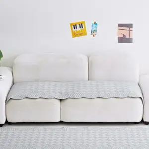 렌징 모달 3인용 워싱 쇼파패드 65x180cm 그레이 소파 커버 덮개 (WFJ5QCT)