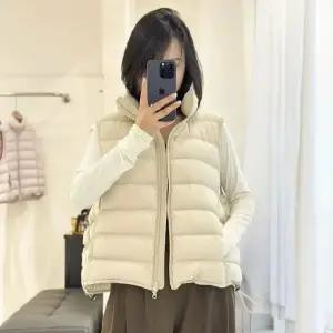 여자 패딩조끼 오리털 조끼 겨울 따뜻한 차이나 민소매 상의 패딩 원픽4