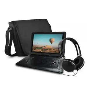 Core Innovations 14인치 휴대용 DVD 플레이어, 헤드폰, 리모컨 및 휴대용 케이스, 블랙