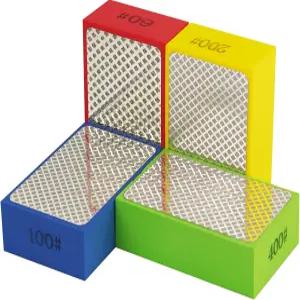 다이아몬드 연마 패드 샌딩 블록 - 나무 세라믹 타일 유리 그라인더용 커텟 4pcs 스펀지 도구 60 100 200