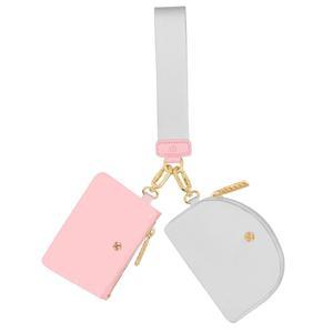 홉베이 열쇠고리 지갑 탈부착 가능한 여성 남성용 듀얼 파우치 손목시계 작은 지갑 동전 주변의 휴대용 미니 지퍼