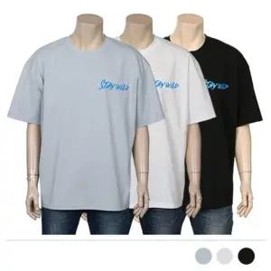 남편 의류 캐쥬얼 선물 면 반팔 여름 반팔카라티 (WFJ4TB4)