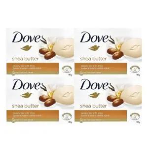 도브비누,세안비누,뷰티바,미용비누,비누,세수비누,얼굴비누,클렌징비누 도브 시어버터 뷰티바 세수비누 클렌징바 90g 4개입