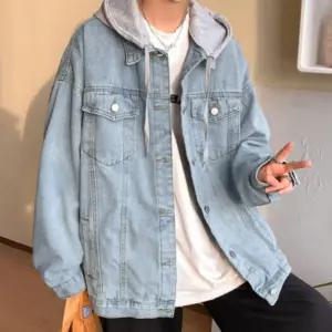 아우터 후드 남녀공용 점퍼 자켓 데님 오버핏