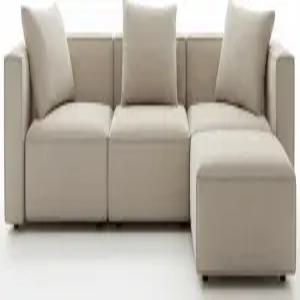 아칸바 럭셔리 모듈형 섹션형 거실 소파 세트 오스만 및 차이즈가 있는 모던 미니멀리스트 스타일 L자형