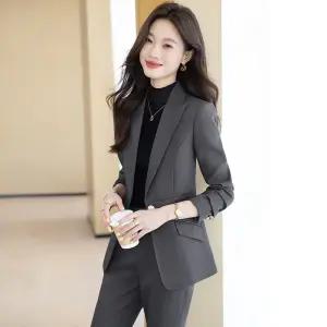 여자 정장세트 추동 캐주얼 행정 매니저 직장 관리 정장 세트 오피스룩 원픽4