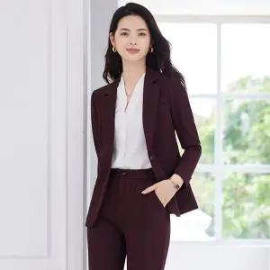 여자 정장세트 캐주얼 핑크 정장 세트 가을 겨울 오피스룩 커리어 우먼 슬리브 원픽4