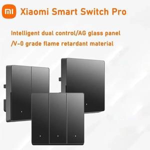 Xiaomi 스마트 스위치 프로 무선 벽 중립 라인 라이브 Mijia APP 제어용 AG 유리 패널 홈 연결
