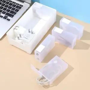 충전선 정리함 중형 책상용 핸드폰 충전기 선정리 보관함 (WFJ64RC)