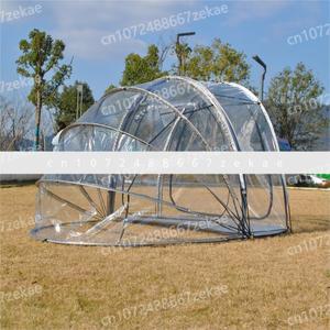 침실 하나와 있는 완전 투명 텐트 4인용 PVC 선룸 따뜻한 파노라마 별빛