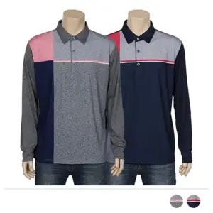 빅사이즈 오버핏 카라티 모임 긴팔티 남편 캐쥬얼 봄 (WFJ4TEC)