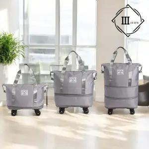 여행가방 2단 확장 바퀴달린 보스턴백 여행 보조 가방