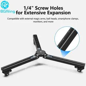 캐논 니콘 DSLR 카메라 비디오 스탠드용 헤비 듀티 카메라 삼각대 돌리 휠 알루미늄 합금 삼각대 액세서리