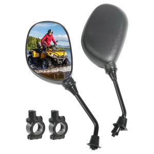 라쿠나 ATV 미러 모터사이클 리어 자동차 액세서리 360도 타입 사이드 8인치 핸들 마운트 클램프 스쿠터 모프 폴라리스 더트 바이크에 적합