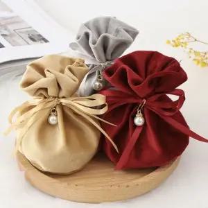 혼수용품주머니 새해 전통 파란색 외국인 플란넬복주머니 (WFJ5LS9)