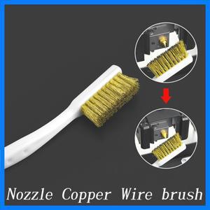 3D 프린터 청소 도구 구리 와이어 칫솔 구리 브러시 핸들 노즐 히터 블록 핫엔드 청소 핫베드 부품용