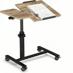 의자 트레이 테이블 침대 소파 사이드 컴퓨터 워크스테이션-커피용 책상 롤링 병원 옆 바퀴 높이 조절