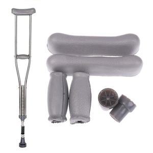 6개 세트 고무 플렉시블 겨드랑이 지팡이 액세서리 키트 패드 교체용 미끄럼 방지 언더암 쿠션 핸드