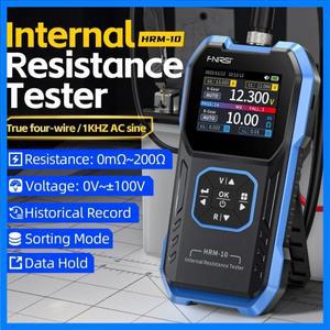 FNIRSI HRM-10 저항 배터리 테스터 계량기 18650 리튬 납산 배터리 내부 저항 테스터 0-100V 전압 0mΩ-200