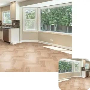 제이커 브라운 셀프인테리어 포인트 월넛 가구리폼 바닥 헤링본 다용도시트지 WBHBS03 벽지