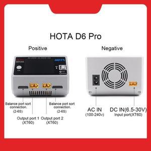 HOTA D6 Pro AC 200W DC 650W 15A 균형 충전기(비행기 1-6S Lipo Lihv/Nizn/Nicd/Nimh 배터리-EU 플러그용