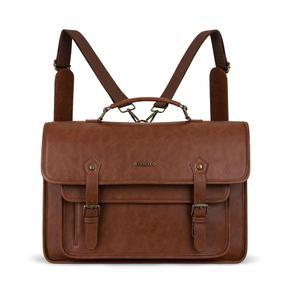 모시오 in 노트북 가방 PU 가죽 숄더백 서류 가방 메신저 사첼 백팩 컴퓨터 핸드백 북백