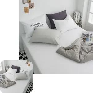 뮤 밴딩 샤이니 매트리스커버 시트 단품 순면 화이트 퀸침대