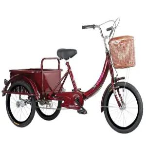 성인 장보기 페달 성인용 짐칸 어르신 수레 세발 노인용 바구니 자전거 바퀴 삼륜