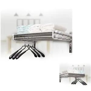 유바라 벽걸이 B형1000 빨래 수납 다목적 올스텐 다용도선반 행거 건조대