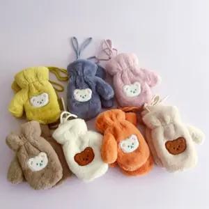 퍼 장갑 신상 글러브 곰돌이 유아 추천템 아동 어린이 털 키즈 끈 벙어리