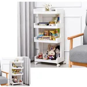 파인테라 공간 4단 틈새 주방장 수납정리함 활용 슬림 미니서랍장 보관대