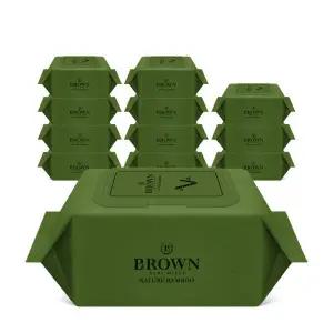 브라운 생분해 1등급 아기물티슈 네이처 밤부 20매 휴대용 캡형 12팩 {QHJ}