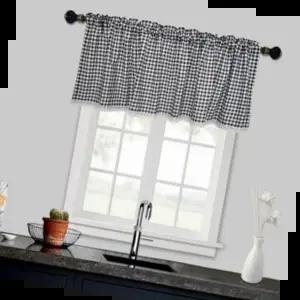 주방창커튼 써니하우스 체크 바란스 커튼 주방 미니 가림막 커텐