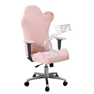 게이밍 의자 커버 세트 핑크색 비디오 게임 발수제 레이싱 컴퓨터 슬립커버 팔걸이 2개