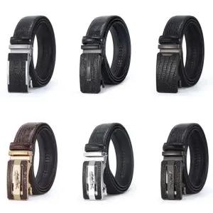 악어 자동 골프 남성 취업 캐주얼 벨트 가죽 자동버클 허리띠 패턴 남자 무늬 선물 정장