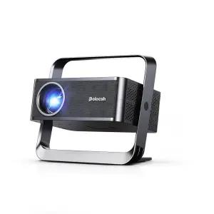 Polocsh Wi-Fi 및 블루투스가 있는 4K 스마트 프로젝터, 침실용 1080P 네이티브 풀 HD 휴대용 미니 프로젝