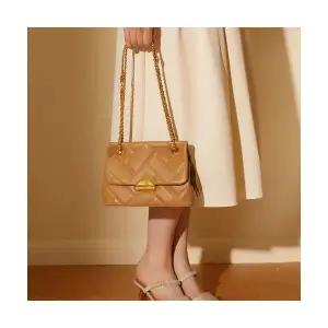 엘럽여자 크로스백 레이어 소가죽 다이아몬드 체인 크로스 바디백 가죽 가방 원템5